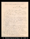 [Carta] 1903 sept. 4, Ciudad de Mexico [para] Enrique Olavarria : [pide le corrija unos versos].