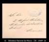 [Tarjeta de presentacion] 1897 oct. 7, Ciudad de Mexico [para] Rafael Rebollar : [tarjeta de prese