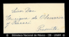 [Tarjeta] 1916 dic. 27, Ciudad de Mexico [para] Ernique Olavarria : [notificacion de envio].