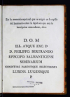 Solemnes exequias celebradas en la santa iglesia de Salamanca y real seminario de San Carlos en la t