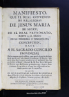 Manifiesto que el Real Convento de religosas de Jesus Maria de Mexico, de el Real Patronato, sujeto