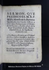 Sermon, qve predico el M.R.P.M. Fr. Alonso de la Barrera: qualificador en el Sancto Officio; y en el