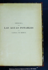 Memoria sobre las aguas potables de la capital de Mexico /