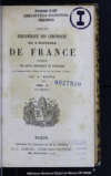 Petite bibliotheque des chroniques de l'histoire de France :