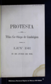 Protesta del Yllmo Sor Obispo de Guadalajara contra la ley de 25 de junio de 1856.