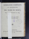 Contestacion a la Vindicacion y respuesta, que el capitan de navio de la Real Armada don Joaqui