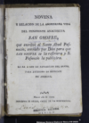 Novena y relacion de la asombrosa vida del penitente anacoreta San Onofre, que escribio el santo A