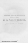 La defensa de la plaza de Zaragoza en 1863 /