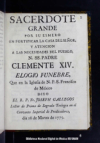 Sacerdote grande por su esmero en fortificar la casa del se?or, y atencion a las necesidades del pu