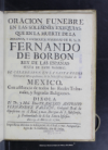 Oracion funebre en las solemnes exequias, que en la muerte de la augusta, y catholica magestad de el