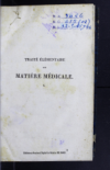 Traite elementaire de matiere medicale /