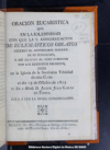 Oracion eucaristica que en la solemnidad con que la V. Congregacion de Eclesiasticos Oblatos cel