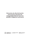 Elementos de discriminacion estructural y brechas de desigualdad laboral hacia los pueblos indigen