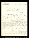 [Carta] 1893 ago. 2, Ciudad de Mexico [para] Enrique Olavarria : [explicacion detallada de un asu