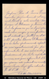[Carta] 1894 feb. 6, Ciudad de Mexico [para] Enrique Olavarria : [nota de agradecimiento].