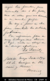 [Carta] 1894 mayo 30, Saltillo [para] Enrique Olavarria : [colaboracion para El Renacimiento].