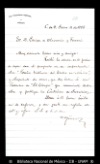 [Carta] 1895 ene. 11, Ciudad de Mexico [para] Enrique Olavarria : [asuntos relacionados con la seg