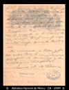 [Carta] 1896 mar. 14, San Francisco [para] Enrique Olavarria : [nota de pesame].