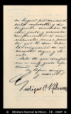 [Carta] 1903 jul. 14, Ciudad de Mexico [para] Enrique Olavarria : [nota de agradecimiento].