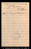 [Carta] 1903 abr. 18, Ciudad de Mexico [para] Enrique Olavarria : [favor].