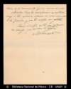 [Carta] 1903 oct. 9, Ciudad de Mexico [para] Enrique Olavarria : [nota de agradecimiento].