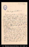 [Carta] 1904 jun. 13, Madrid [para] Enrique Olavarria : [pide envie un libro].