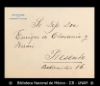 [Carta] 1904 jul. 2, Ciudad de Mexico [para] Enrique Olavarria : [invitacion].