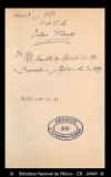 [Carta] 1891 sept., Barcelona [para] Enrique Olavarria : [acerca del envio de un libro].
