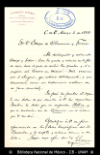[Carta] 1898, mar. 2, Ciudad de Mexico [para] Enrique Olavarria : [nota de agradecimiento].