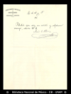 [Carta] 1898 ago. 29, Ciudad de Mexico [para] Enrique Olavarria : [sobre un proyecto de Luis E. Ru