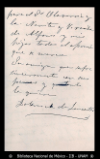 [Carta], [para] Matilde Landazuri de Olavarria : [nota de pesame y otros asuntos].