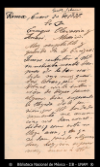 [Carta] 1899 ene. 20, Roma [para] Matilde Landazuri de Olavarria : [proyectos profesionales].