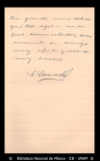 [Carta] 1903 mayo 6, Ciudad de Mexico [para] Enrique Olavarria : [nota de pesame].