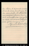 [Carta] 1903 mayo 7, Ciudad de Mexico [para] Enrique Olavarria : [nota de pesame].