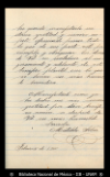 [Carta] 1900 feb. 8, Ciudad de Mexico [para] Enrique Olavarria : [nota de agradecimiento].