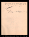 [Carta] 1901 sept. 20, Ciudad de Mexico [para] Enrique Olavarria : [nota de agradecimiento].
