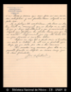 [Carta] 1909 sept. 11, Zacatecas [para] Enrique Olavarria : [lamento y consejo].