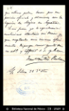 [Carta] 1878 abr. 19, Madrid [para] Enrique Olavarria : [agradecimiento y peticion].