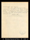 [Carta] 1911 feb. 22, Ciudad de Mexico [para] Enrique Olavarria : [notificacion de envio y notic