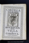 Cartilla historica, y sagrada :