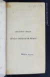 Cuadro descriptivo y comparativo de las lenguas indigenas de Mexico /