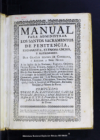 Manual para administrar los santos sacramentos de penitencia, eucharistia, extrema-uncion, y matrim