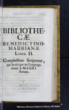 Bibliotheca benediction-mauriana :