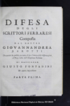 Esami di varj autori sopra il libro intitolato L'Eloquenza italiana di monsignor Giusto Fontanini.