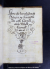 Libro de las alajas de la Yglecia, y Sacristia de este convento, de la Villa de Cuernav[ac]a. A?o d