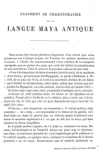 Fragment de chrestomathie de la langue maya antique /