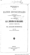 Memoria de los ramos municipales correspondiente al semestre de 1? de enero a 20 de junio de 1867 q